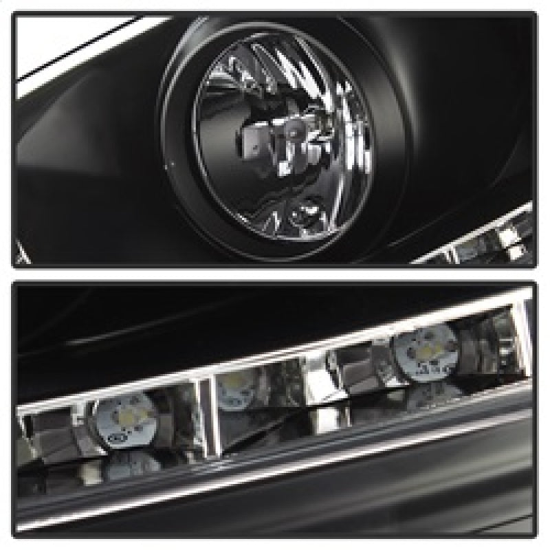 Spyder Volkswagen GTI 06-09/Jetta 06-09 Halogen Model Only - DRL Black PRO-YD-VG06-DRL-BK SPYDER