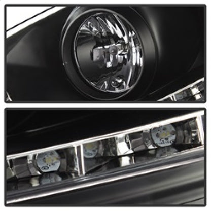 Spyder Volkswagen GTI 06-09/Jetta 06-09 Halogen Model Only - DRL Black PRO-YD-VG06-DRL-BK SPYDER