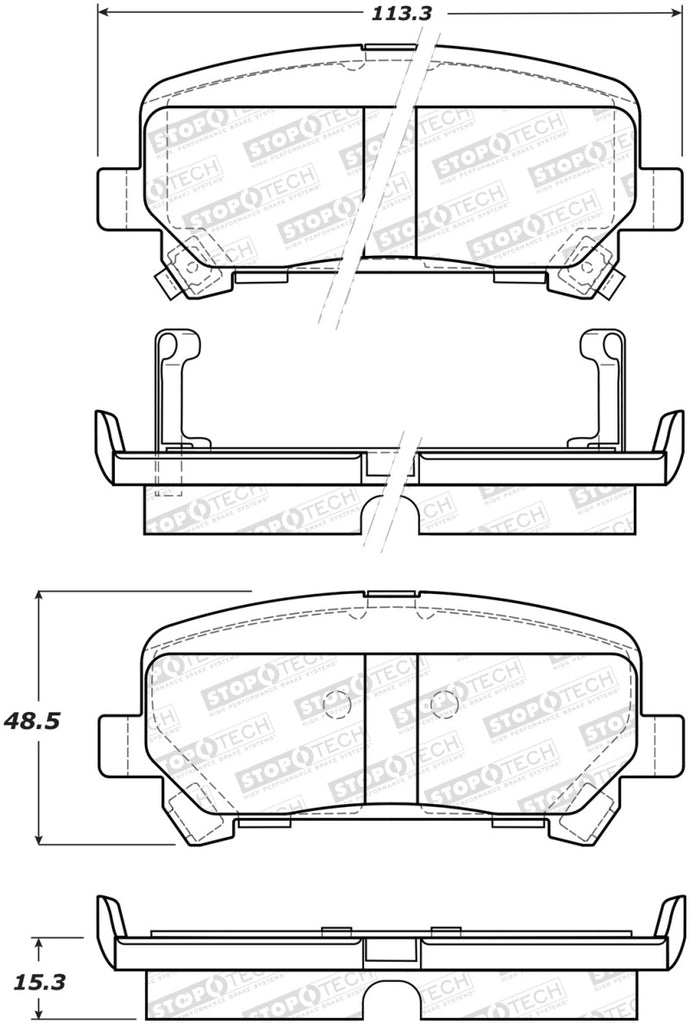 StopTech Premium Ceramic Front Brake Pads - 308.18060