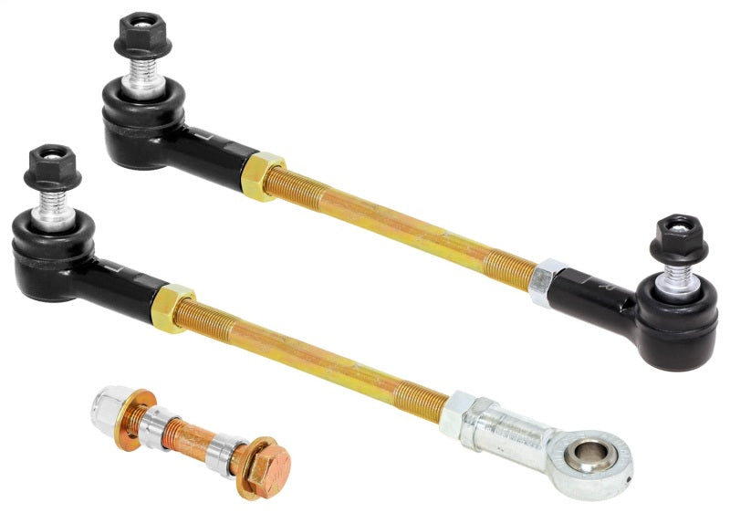 RockJock JL/JT Adjustable Sway Bar End Link Kit Front 8 1/2in Long Rods RockJock