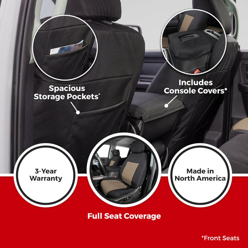 Covercraft 21-25 F150 XL Regular Cab Endura PrecisionFit Custom Front Row Seat Covers - Char/Silv