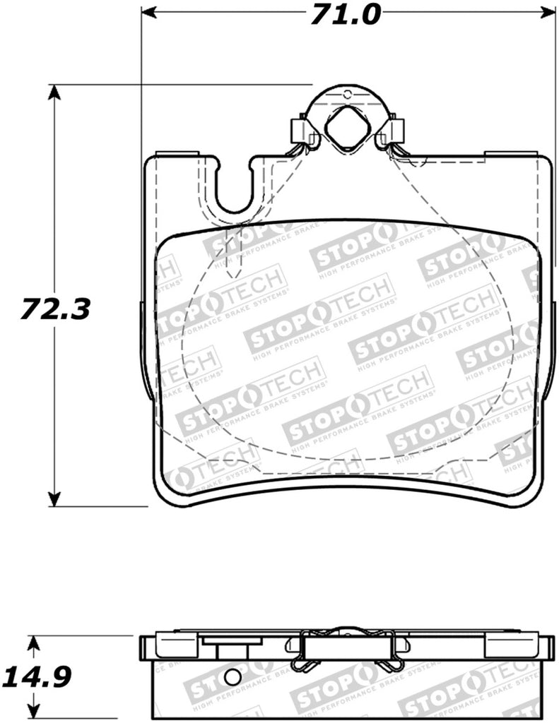 StopTech Premium Ceramic Brake Pads - 308.08480