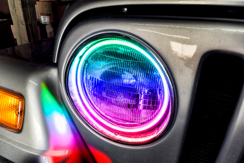 Oracle Jeep Wrangler TJ 97-06 LED Waterproof Halo Kit - ColorSHIFT