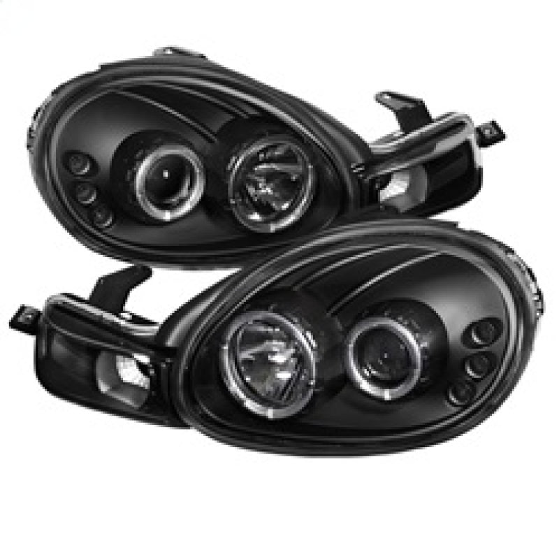 Spyder Dodge Neon 00-02 Projector Headlights LED Halo LED Black High H1 Low H1 PRO-YD-DN00-HL-BK SPYDER