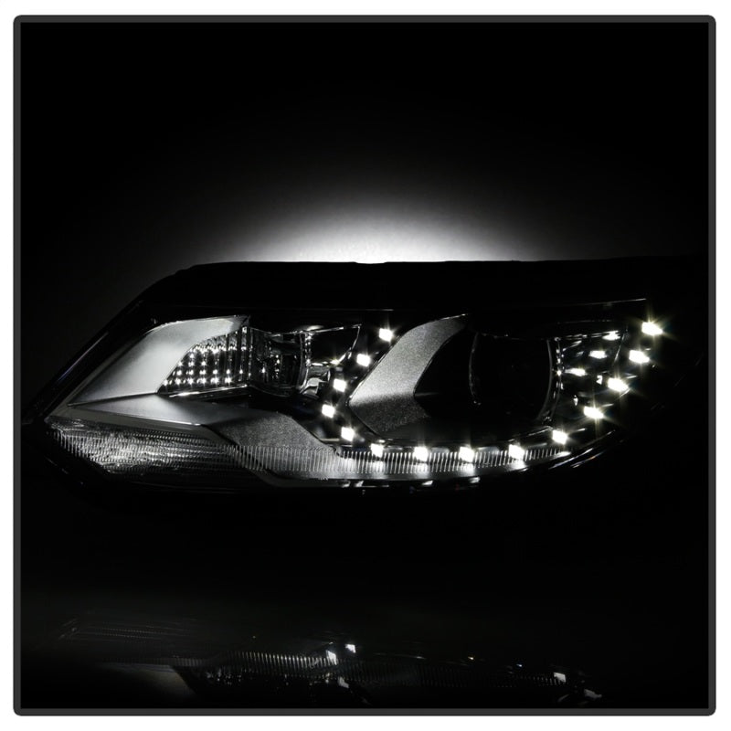 Spyder VW Tiguan 12-17 LED/DRL Projector Headlights Chrome PRO-JH-VWT12-LED-C SPYDER