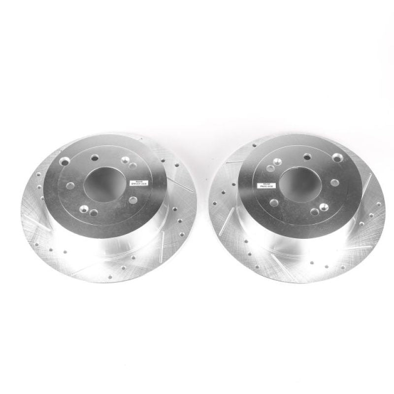 Power Stop 07-09 Hyundai Santa Fe Rear Evolution Drilled & Slotted Rotors - Pair PowerStop