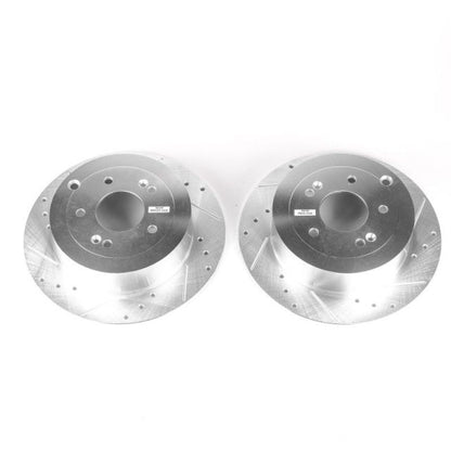 Power Stop 07-09 Hyundai Santa Fe Rear Evolution Drilled & Slotted Rotors - Pair PowerStop