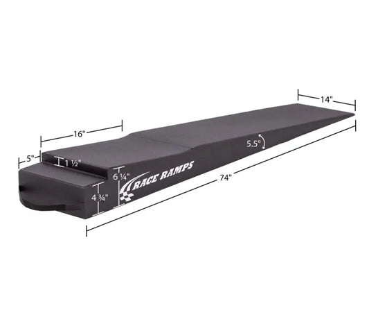 Race Ramps 7in. Trailer Ramp w/ Flap Cut-Out - 5.5 Degree Approach Angle Race Ramps
