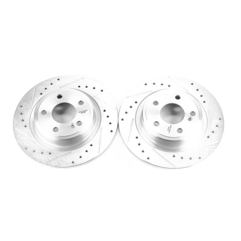 Power Stop 17-18 Mercedes-Benz SLC300 Rear Evolution Drilled & Slotted Rotors - Pair PowerStop