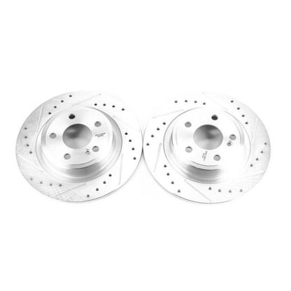 Power Stop 17-18 Mercedes-Benz SLC300 Rear Evolution Drilled & Slotted Rotors - Pair PowerStop