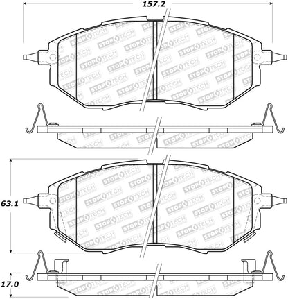 StopTech Premium Ceramic Brake Pads - 308.10781 Stoptech