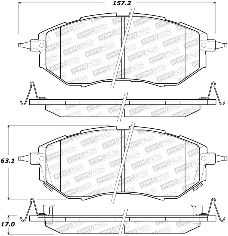 StopTech Premium Ceramic Brake Pads - 308.10781