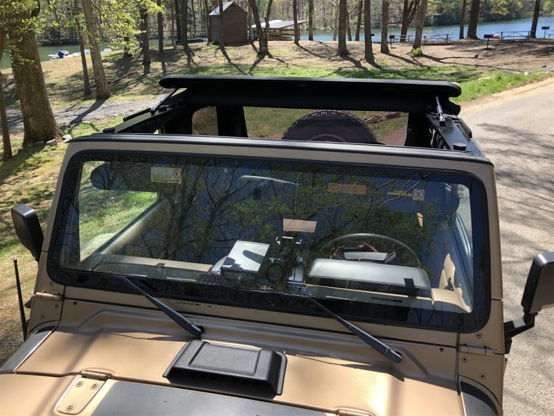 Rampage 18-21 Jeep Wrangler (JL) Unlimited Frameless TrailView Fastback Soft Top Kit - Black Diamond Rampage