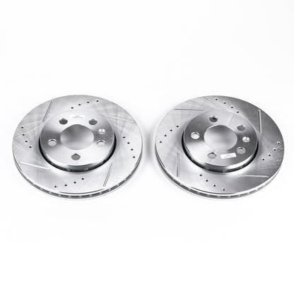 Power Stop 00-06 Audi TT Quattro Rear Evolution Drilled & Slotted Rotors - Pair PowerStop
