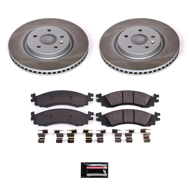 Power Stop 11-12 Ford Taurus Front Semi-Coated Rotor Kit PowerStop
