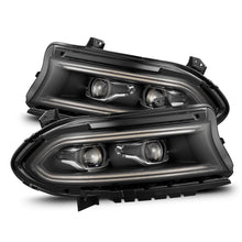 Load image into Gallery viewer, AlphaRex 880599 15-23 Dodge Charger LUXX-Series LED Proj Headlights Black w/Activtn Lgt &amp; Seq.Sig / SB DRL