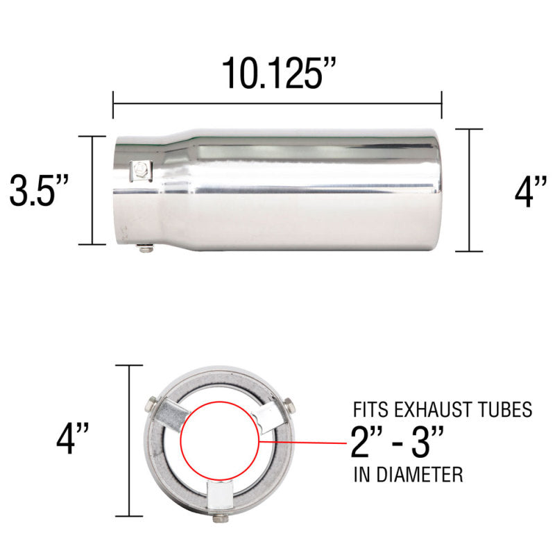 Spectre Exhaust Tip 4in. Resonated Spectre
