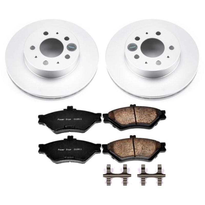 Power Stop 95-97 Ford Crown Victoria Front Z17 Evolution Geomet Coated Brake Kit PowerStop