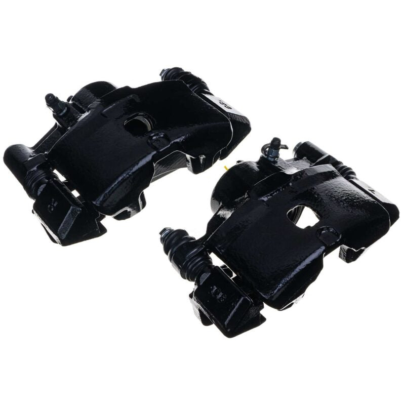 Power Stop 90-91 Honda CRX Front Black Caliper - Pair w/Bracket PowerStop
