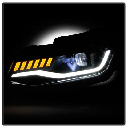 Spyder Chevy Camaro 16-18 HID Model Full LED Headlights Black PRO-YD-CCAM16HIDAP-SEQ-BK SPYDER