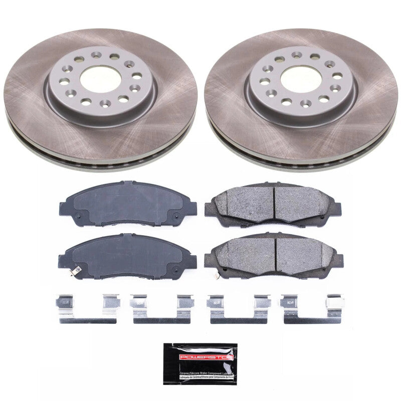 Power Stop 17-20 GMC Acadia Front Semi-Coated Rotor Kit PowerStop