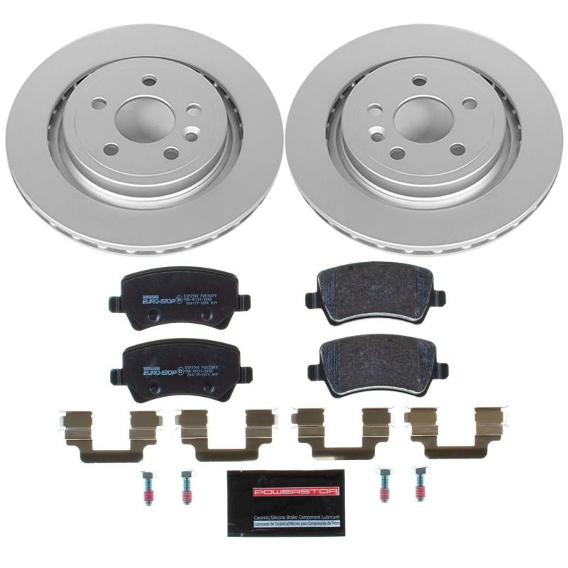 Power Stop 11-18 Volvo S60 Rear Euro-Stop Brake Kit PowerStop