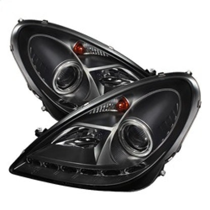 Spyder Mercedes Benz SLK 05-10 Projector Headlights Halogen Model- DRL Blk PRO-YD-MBSLK05-DRL-BK SPYDER