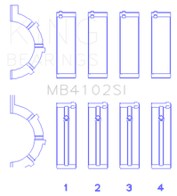 Load image into Gallery viewer, King Engine Bearings Chrysler 226 (3.7L) (Size +0.25mm) Main Bearing Set