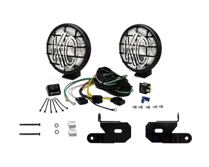 KC HiLiTES 18-23 Jeep JL/JT/4xe 6in Apollo Pro Halogen 2-Light Sys Pillar Mount (100W Spot Beam) KC HiLiTES