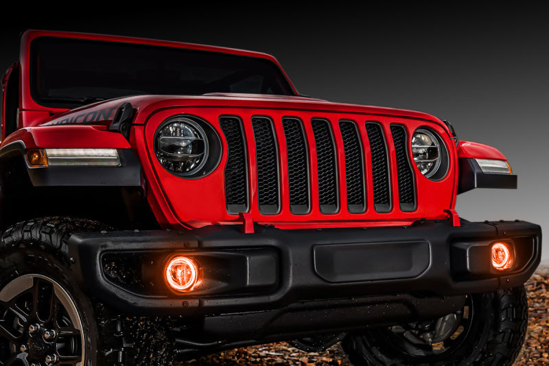 Oracle Jeep Wrangler JL/Gladiator JT LED Surface Mount Fod Light Halo Kit - Amber