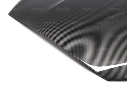 Seibon TS-style carbon fiber hood for 2015-2018 Ford Focus - HD16FDFO-TS