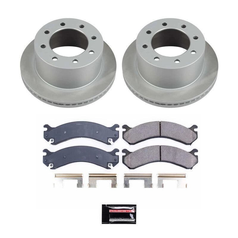 Power Stop 07-10 GMC Sierra 3500 HD Rear Semi-Coated Rotor Kit PowerStop