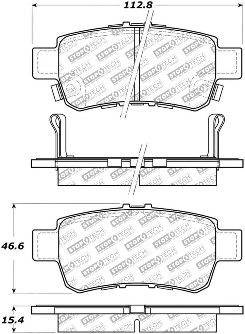 StopTech Street Disc Brake Pads - 305.10880 Stoptech