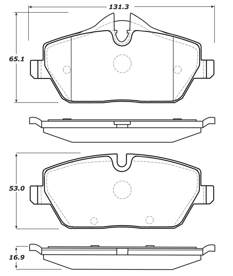 StopTech Premium Ceramic Brake Pads - 308.13080