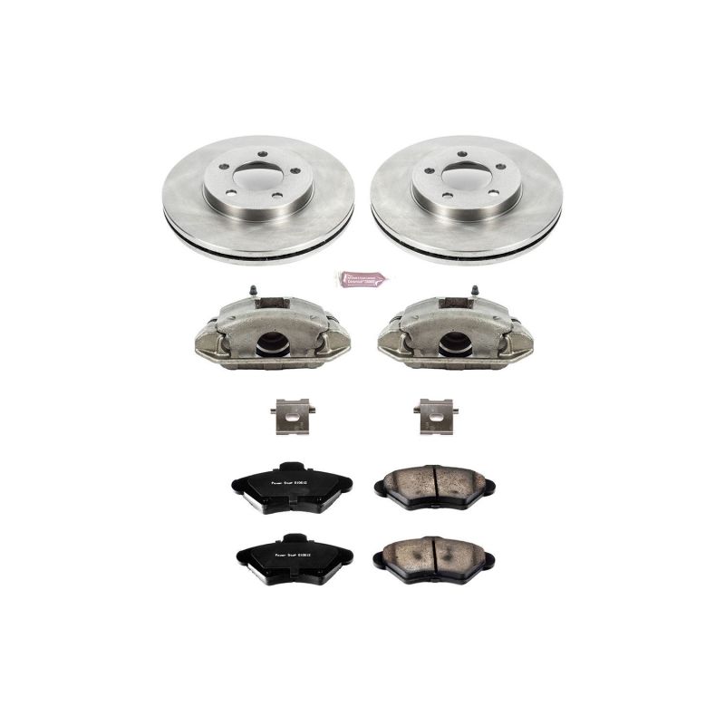 Power Stop 93-97 Ford Thunderbird Front Autospecialty Brake Kit w/Calipers PowerStop