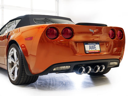 AWE Tuning 05-07 C6 Chevrolet Corvette 6.0L Touring Edition Axleback Exhaust w/ Chrome Silver Tips
