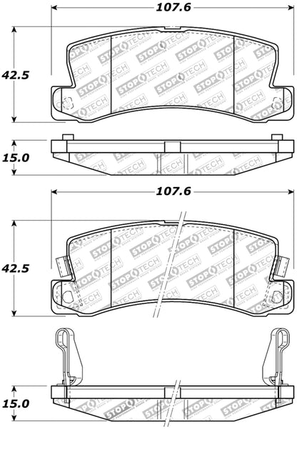 StopTech Premium Ceramic Brake Pads - 308.03250 Stoptech