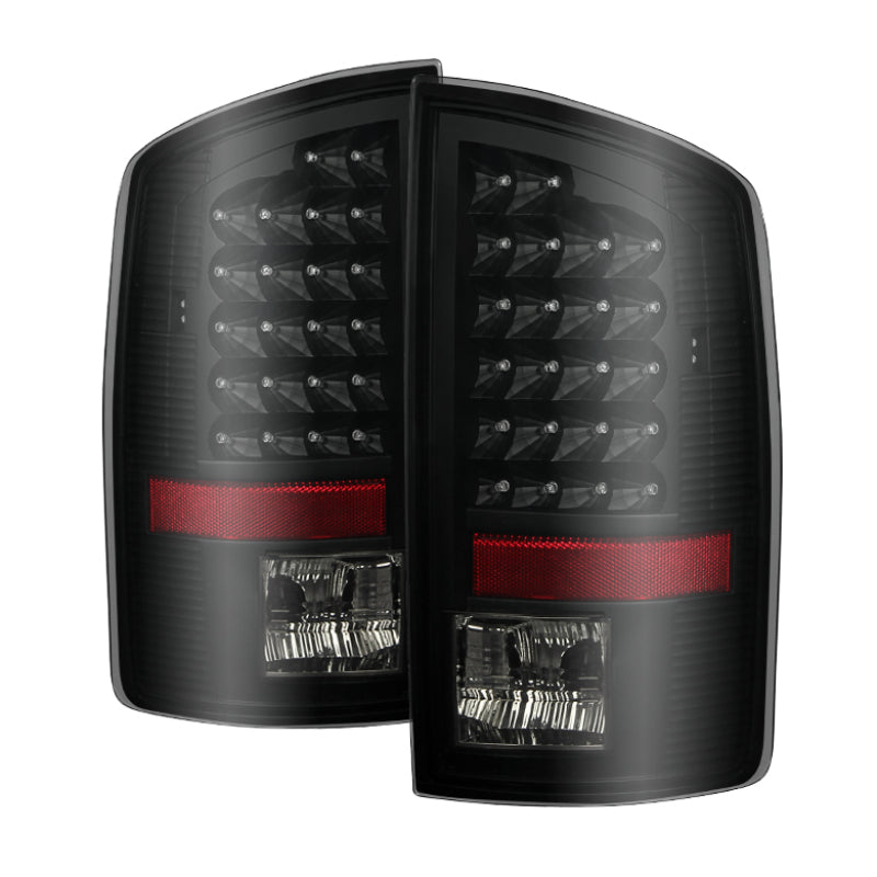 Xtune Dodge Ram 07-08 1500 / Ram 07-09 2500/3500 LED Tail Lights Black Smoke ALT-JH-DR07-LED-BKSM SPYDER