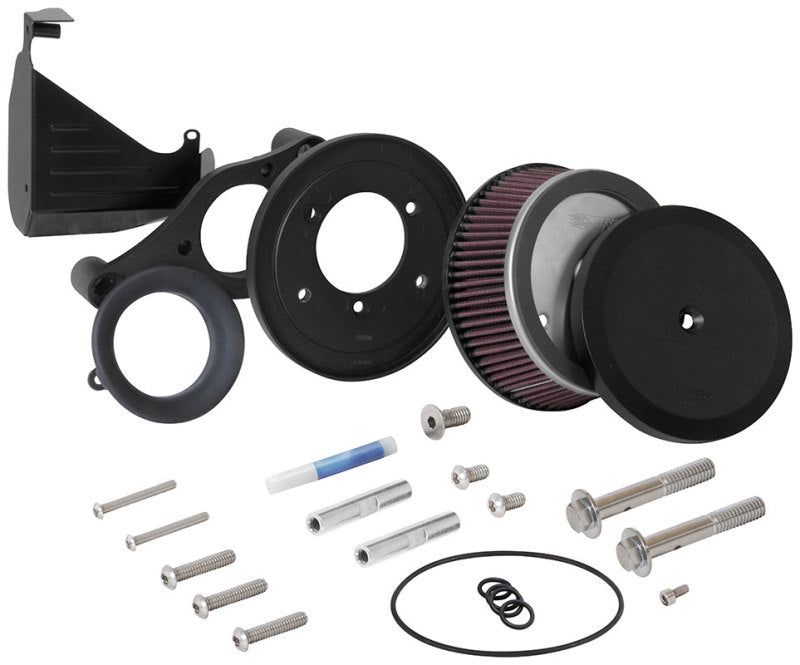 K&N 17-18 Harley Davidson Road Glide Hammer Black Street Metal Intake System K&N Engineering