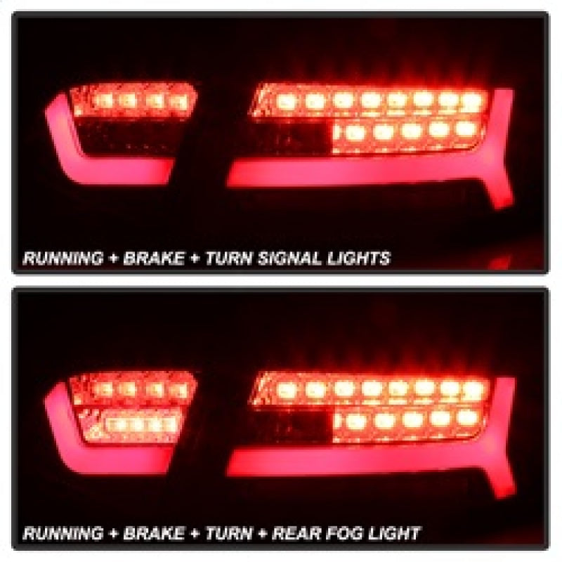 Spyder 09-11 Audi A6 LED Tail Lights - Red Clear (ALT-YD-AA609-LED-RC) SPYDER