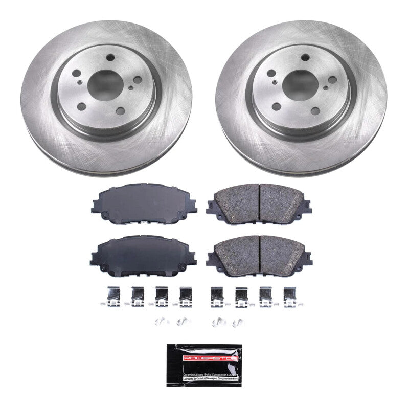 Power Stop 21-23 Toyota Venza Front Semi-Coated Rotor Kit PowerStop
