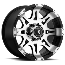 Load image into Gallery viewer, Raceline 982 Raptor 18x9in / 8x165.1 BP / -6mm Offset / 125.2mm Bore - Black &amp; Machined Wheel