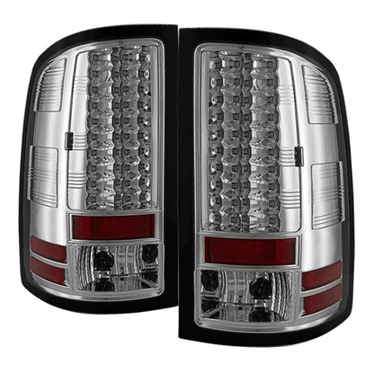 Spyder GMC Sierra 07-13 (Not fit 3500 Dually 4 Rear Wheels)LED Tail Lights Chrome ALT-YD-GS07-LED-C SPYDER