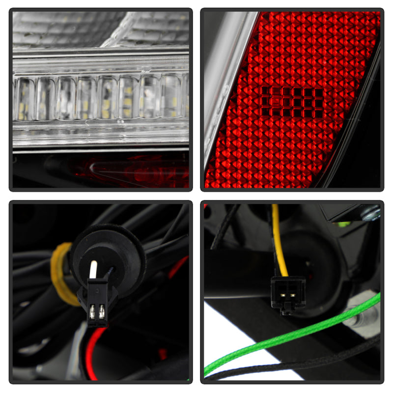 Spyder 13-16 Audi A4 4DR LED Tail Lights LED Clear Reverse Lights - Black ALT-YD-AA413-SEQ-BK SPYDER