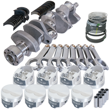 Eagle Chevy LT1 350 1Pc 3.480in Crank 5.700in H-Beam -3.7cc 4.030in Pistons Rotating Assembly