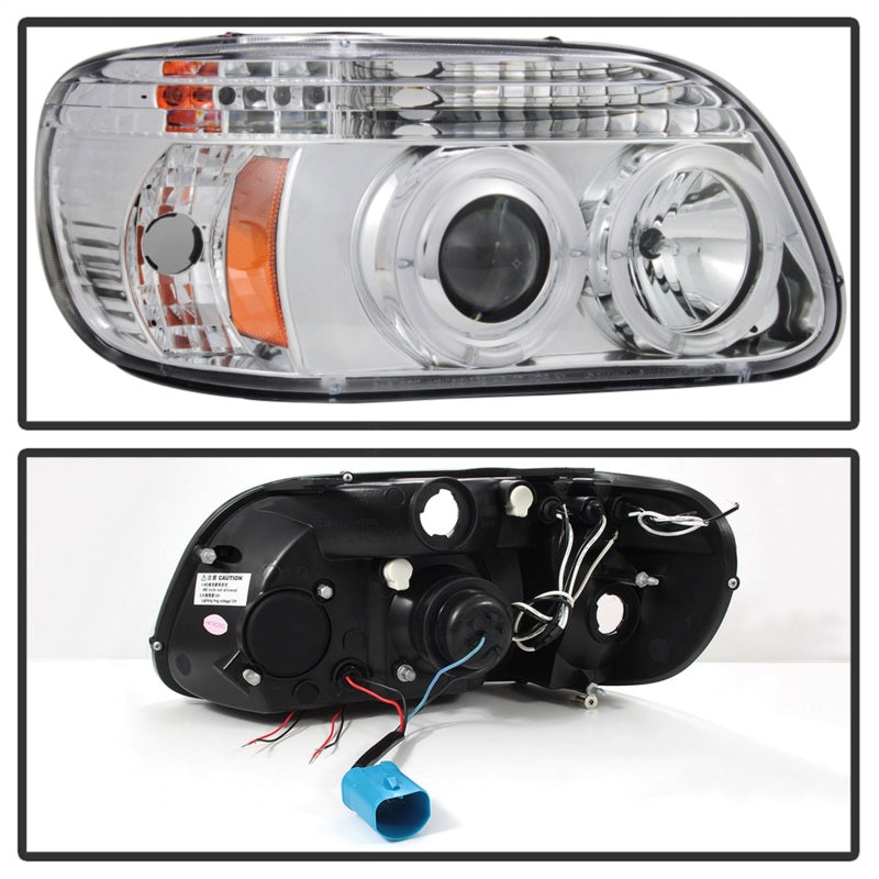 Spyder Ford Explorer 95-01 1PC Projector Headlights LED Halo Chrm PRO-YD-FEXP95-HL-1PC-C SPYDER