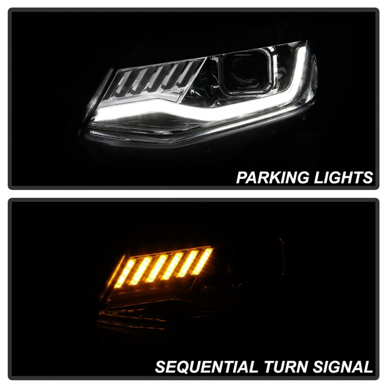Spyder Chevy Camaro 16-18 (Do Not Fit Halogen) Projector Headlights Chrome PRO-YD-CCAM16HIDSI-SEQ-C SPYDER