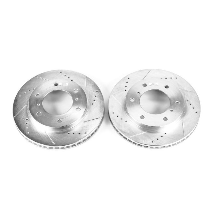 Power Stop 00-06 Mitsubishi Montero Front Evolution Drilled & Slotted Rotors - Pair PowerStop