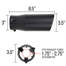 Load image into Gallery viewer, Spectre Exhaust Tip 3-1/2in. OD / Slant - Black