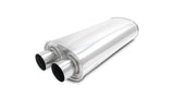 Vibrant Streetpower Oval Muffler 2.50in Dual Inlet/Outlet 18in Body Length